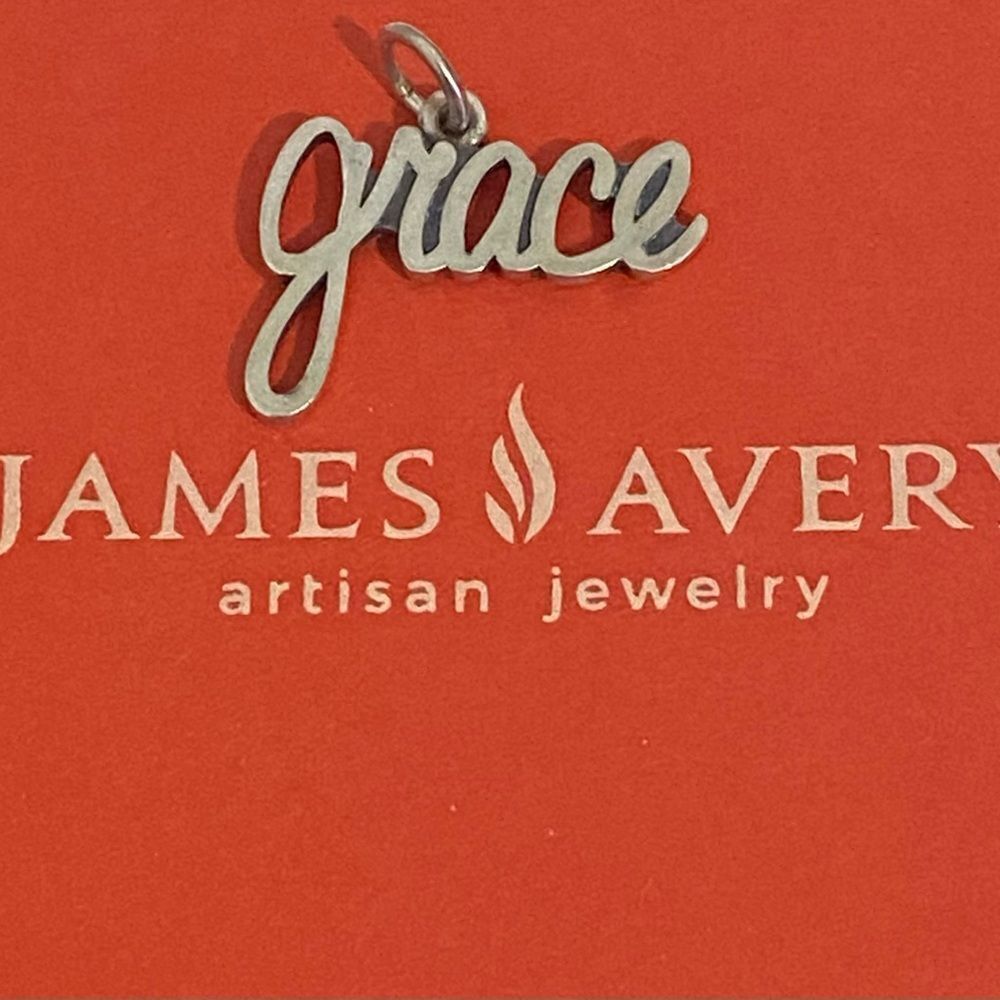 James Avery Retired “Grace” Script Charm